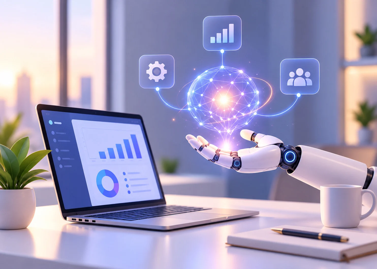 AI Intelligent Automation interface showcase